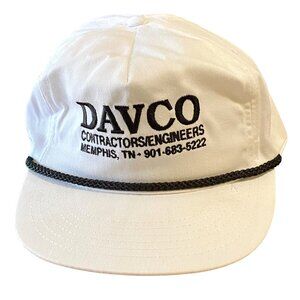 DAVCO Contractors Engineers Corded Adjustable Strap Hat Industrial‎ Advertising